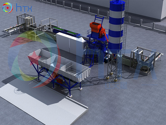 Wet Batch Concrete Plant Culture Stone Γραμμή Παραγωγής 800 - 1000m2