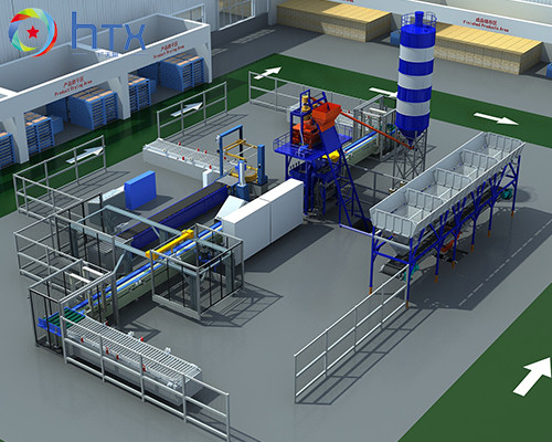 1000 - 1500m2 2000kg καπλαμάδων πέτρινα υγρά χυτά μηχανήματα Demoulding γραμμών παραγωγής αυτόματα έξω