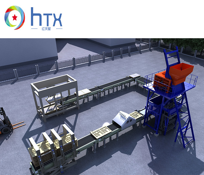 800-1000m2 αυτόματη κοίλη μηχανή φραγμών, πλαστική γραμμή παραγωγής τσιμεντένιων ογκόλιθων παλετών 12.7KW